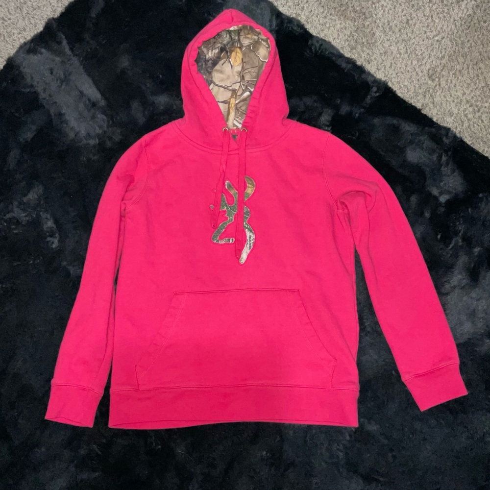 Browning Pink Camo Hoodie size M